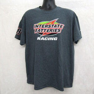 Gildan Mens Gray Shirt X Large Short Sleeve Dry Blend Racing Casual Preppy